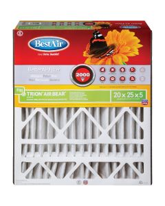 BestAir 20 In. x 25 In. x 5 In. Trion Air Bear MERV 11 Deep Pleat Furnace Filter