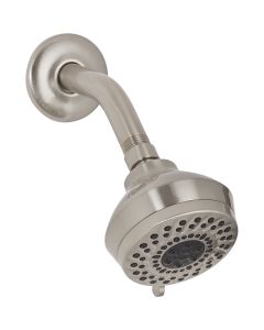Home Impressions 6-Spray 1.8 GPM Fixed Showerhead, Brushed Nickel