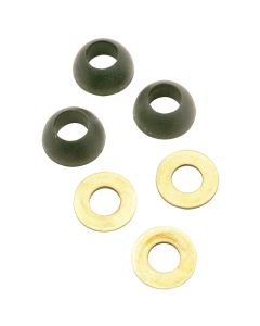 Do it 3/8 In. Black Cone Faucet Washer (6 Ct.)