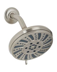 Home Impressions 6-Spray 1.8 GPM Fixed Showerhead, Brushed Nickel