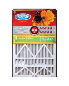 BestAir 16 In. x 25 In. x 3 In. Trion Air Bear MERV 11 Deep Pleat Furnace Filter