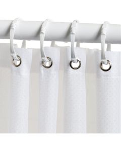 Zenith Zenna Home 70 In. x 72 In. White Fabric Shower Curtain