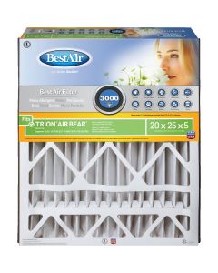 BestAir 20 In. x 25 In. x 5 In. Trion Air Bear MERV 13 Deep Pleat Furnace Filter