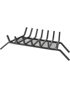 Home Impressions 30 In. Steel Fireplace Grate with Ember Screen