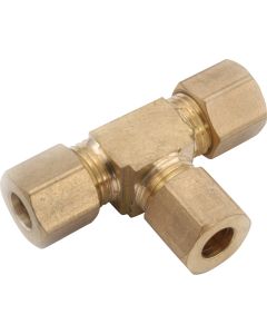 Anderson Metals 1/4 In. Compression Brass Tee