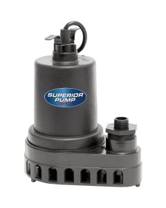 Superior Pump 1/2 HP 3300 GPH Thermoplastic Submersible Utility Pump