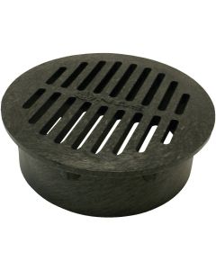NDS 6 In. Black PVC Round Grate