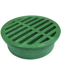NDS 4 In. Green PVC Round Grate