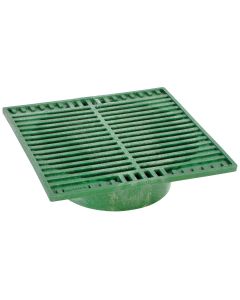 NDS 9 In. x 9 In. Green Polyolefin Square Grate