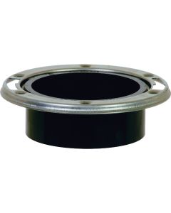 Sioux Chief 3 In. Hub/Inside 4 In. ABS Open Toilet Flange w/SS Swivel Ring