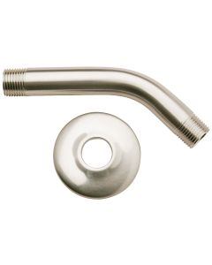 Do it 6 In. Brushed Nickel Metal Shower and Flange