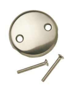 Do it Two-Hole Brushed Nickel Bath Drain Face Plate