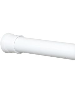 Zenith Zenna Home Straight 52 In. to 86 In. Adjustable Tension Shower Rod in White