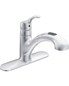Moen Renzo Single Handle Lever Pull-Out Kitchen Faucet, Chrome