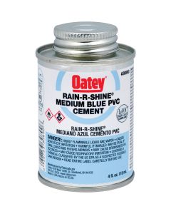 Oatey Rain-R-Shine 4 Oz. Medium Bodied Blue PVC Cement