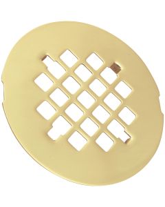 Do it 4-1/4 In. Polished Brass Snap-In Shower Drain Strainer