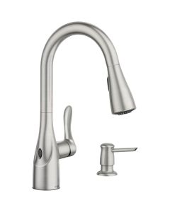 Moen Arlo Single Handle Lever Pulldown Kitchen Faucet with Touchless Activation Sensor, Stainless