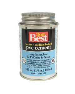Do it Best 4 Oz. Medium Bodied Blue PVC Cement