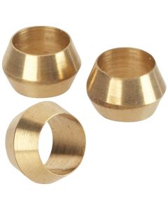 Do it 1/4 In. Brass Compression Sleeve (3-Pack)