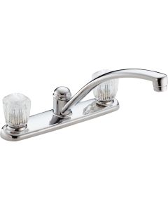 Delta Classic Series Dual Handle Knob Kitchen Faucet, Chrome