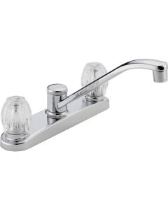 Peerless Dual Handle Knob Kitchen Faucet, Chrome