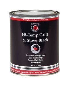 Meeco's Red Devil Satin High Heat Grill and Black Stove Enamel, Black, 1 Pt.