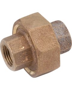 Anderson Metals 1/2 In. Red Brass Threaded Union
