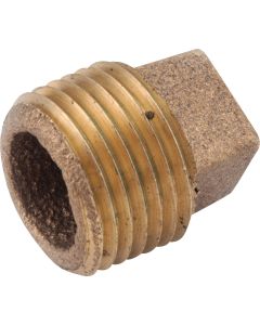 Anderson Metals 3/4 In. Red Brass Threaded Cored Pipe Plug