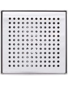 B&K 4 In. Square Shower Drain Zero Pattern Brushed Nickle