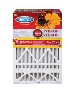 BestAir 16 In. x 25 In. x 4 In. Honeywell MERV 11 Deep Pleat Furnace Filter