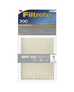 3M Filtrete 12 In. x 24 In. x 1 In. Basic Dust & Lint 300 MPR Furnace Filter