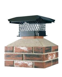 Shelter 13 In. x 18 In. Black Galvanized Steel Chimney Cap