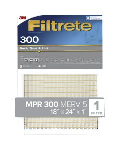 3M Filtrete 18 In. x 24 In. x 1 In. Basic Dust & Lint 300 MPR Furnace Filter