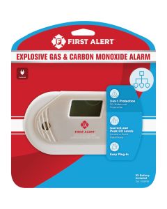 First Alert Plug-In 120V Electrochemical Carbon Monoxide Alarm & Gas Detector