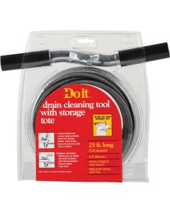 Do it 1/4 In. x 25 Ft. Galvanized Steel Handle Wire Cleanout Drain Auger