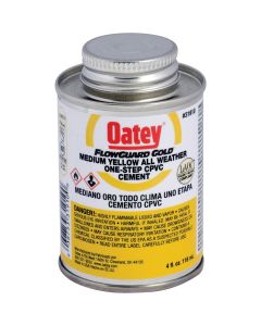 Oatey FlowGuard Gold 4 Oz. Medium Bodied Yellow All Weather One-Step CPVC Cement