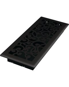 Imperial Wonderland 4 In. x 12 In. Black Iron Steel Floor Register