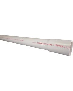 Charlotte Pipe 2-1/2 In. x 20 Ft. Cold Water Schedule 40 PVC Pressure Pipe, Belled End