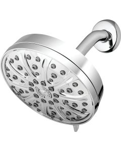 Waterpik Rain Shower with PowerPulse Massage 6-Spray 1.8 GPM Fixed Showerhead, Chrome