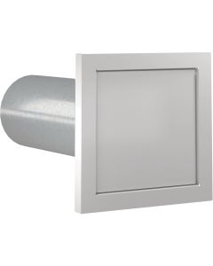 Imperial 4 In. White Galvanized Steel Dryer Wall Vent Cap