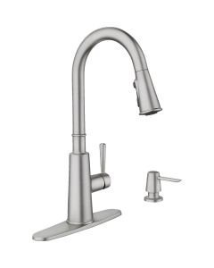 Moen Fenn Single Handle Pull-Down Kitchen Faucet, Stainless Steel