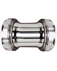 Do it 1-1/4 In. Chrome-Plated Brass Straight Coupling