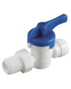 Anderson Metals 1/4 In. x 1/4 In. MIP Plastic Push-In Ball Valve