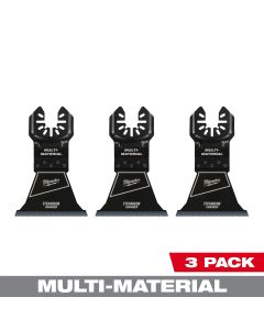 Image of MILWAUKEE® OPEN-LOK™ 2-1/2" TITANIUM CHARGED™ Bi-Metal Multi-Material Multi-Tool Blades 3PK