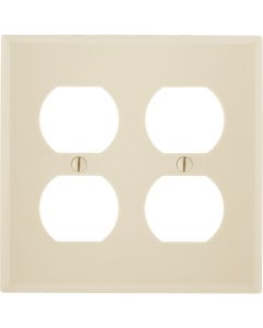 2 Gang Outlet Wallplate Ivory