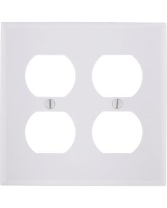 2 Gang Outlet Wallplate Wht
