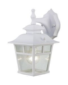 Home Impressions Fieldhouse White Outdoor Wall Light Fixture, (2-Pack)