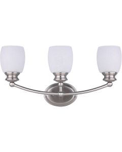 Home Impressions Palms 3-Bulb Brushed Nickel Vanity Bath Light Bar