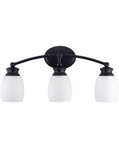 Home Impressions Palms 3-Bulb Oil Rubbed Bronze Vanity Bath Light Bar