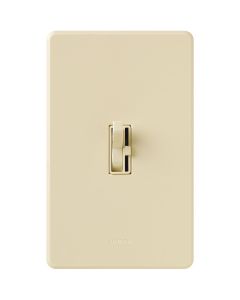 Lutron Toggler Incandescent/Halogen/LED/CFL Ivory Slide Dimmer Switch